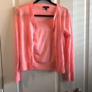 Pink j crew merino wool sweater